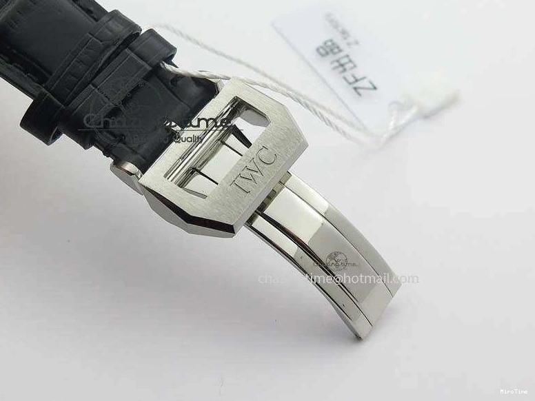 MIROTIME 0512 Modern Portuguese IW371404 ZF V3 1:1 Best Edition SS Black Dial On Black Leather Strap A 7267